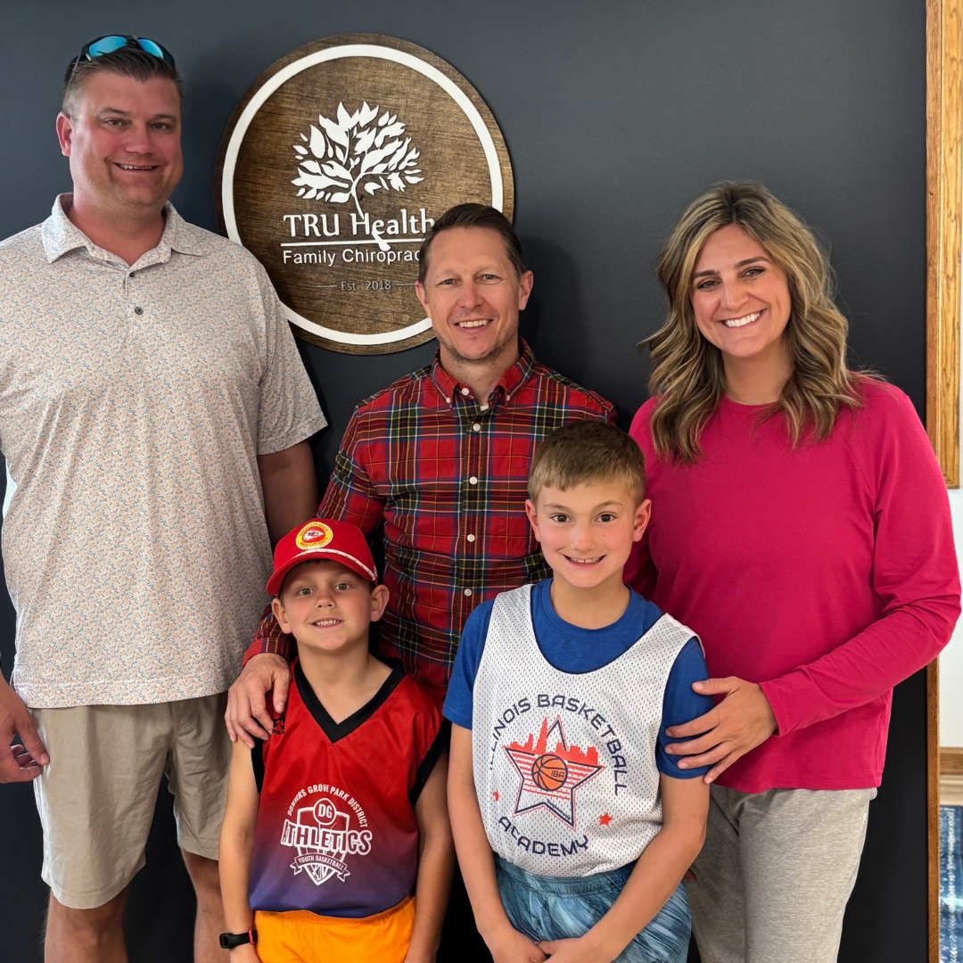 The Smith family at TRU Health Family Chiropractic in Downers Grove IL